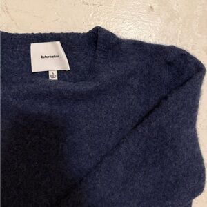 Reformation Navy Cashmere Sweater